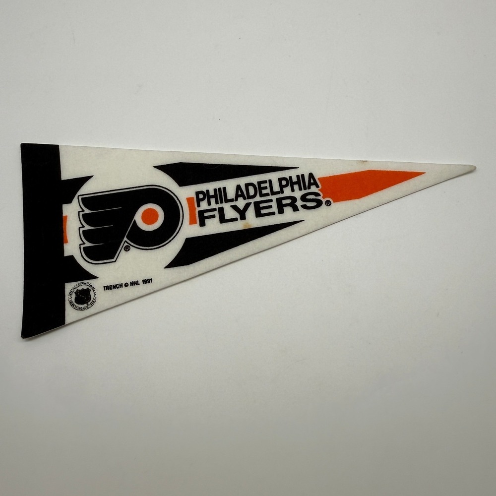 Philadelphia Flyers Vintage 90s Trench NHL Hockey Mini Pennant 9"x4" Felt Banner
